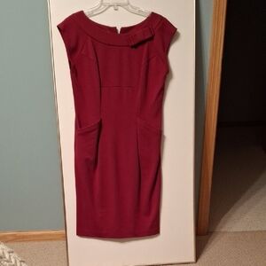 Evan Picone Rich Red Midi Dress